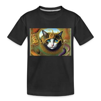 Chat mignon - T-shirt bio Premium Enfant - noir - Devant