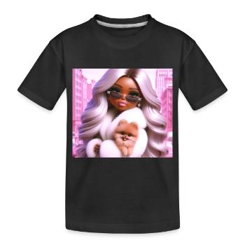 Lady - Kids' Premium Organic T-Shirt - black - Front