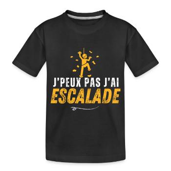 I CAN'T CLIMB - Kids' Premium Organic T-Shirt - black - Front