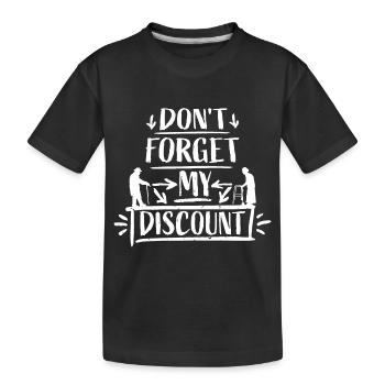 N’oubliez pas ma réduction drôle sarcastique senior - T-shirt bio Premium Enfant - noir - Devant