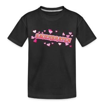 Sauerbraten ein Design für den Braten Fan - Kinder Premium Bio T-Shirt - Schwarz - Vorne