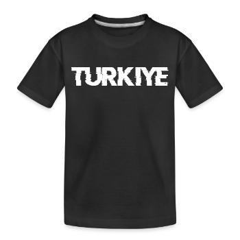 Türkiye Glitch | Türkei Schriftzug - Kinder Premium Bio T-Shirt - Schwarz - Vorne