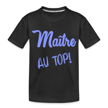 MASTER - Kids' Premium Organic T-Shirt - black - Front