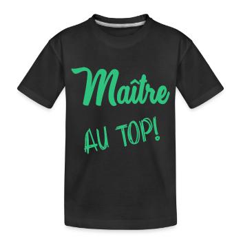 MASTER - Kids' Premium Organic T-Shirt - black - Front