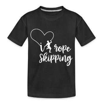J’adore la conception de corde à sauter pour les sauteurs à la corde - T-shirt bio Premium Enfant - noir - Devant