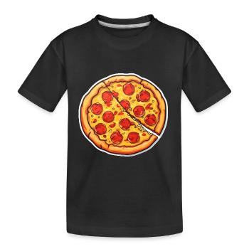 Pizza Salami - T-shirt bio Premium Enfant - noir - Devant
