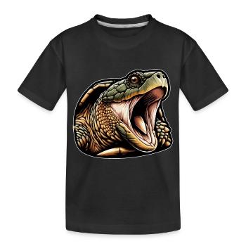 Snapping Turtle Turtles Snapping Turtles - Kids' Premium Organic T-Shirt - black - Front