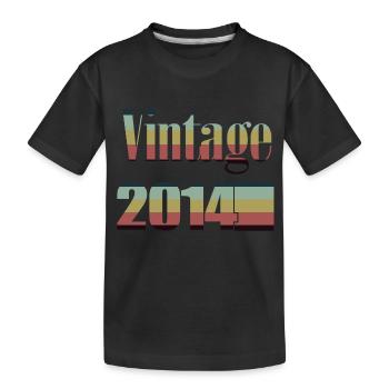 2014 Geburtstag 2014 Jahrgang 2014 Geburtstag - Kinder Premium Bio T-Shirt - Schwarz - Vorne