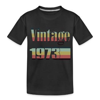 1973 Geburtstag 1973 Jahrgang 1973 Geburtstag - Kinder Premium Bio T-Shirt - Schwarz - Vorne