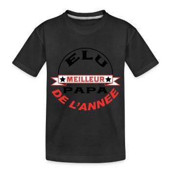 Elu meilleur papa de l'année - T-shirt bio Premium Enfant - noir - Devant