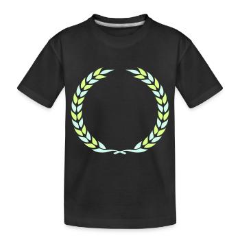 lorbeerkranz gewinner - Kinder Premium Bio T-Shirt - Schwarz - Vorne