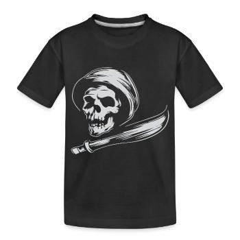 SKULL REAPER - Kinder Premium Bio T-Shirt - Schwarz - Vorne