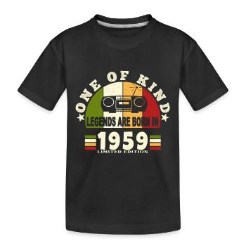 1959 Naissance de légende 1959 né en 1959 annivers - T-shirt bio Premium Enfant - noir - Devant