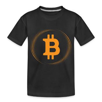 Bitcoin Ellipse Oval Master L’avenir de l’argent Design - T-shirt bio Premium Enfant - noir - Devant
