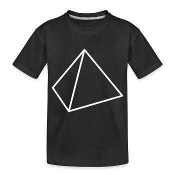 tétraèdre blanc - T-shirt bio Premium Enfant - noir - Devant