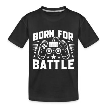 Né pour le combat - T-shirt bio Premium Enfant - noir - Devant