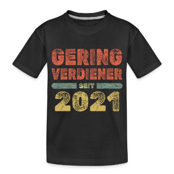2021 - Kinder Premium Bio T-Shirt - Schwarz - Vorne