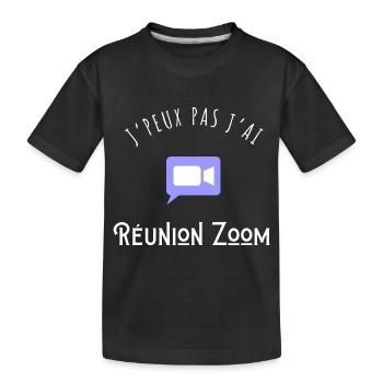 Ich kann kein Zoom-Meeting abhalten - Kinder Premium Bio T-Shirt - Schwarz - Vorne