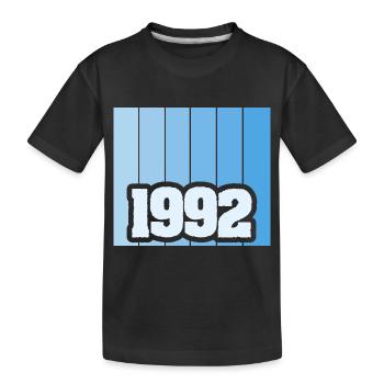 Zahl 1992 - Kinder Premium Bio T-Shirt - Schwarz - Vorne