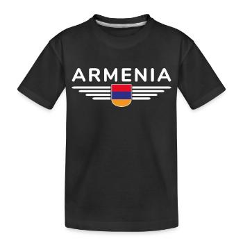 Armenien Fanartikel – Kultur erleben - Kinder Premium Bio T-Shirt - Schwarz - Vorne