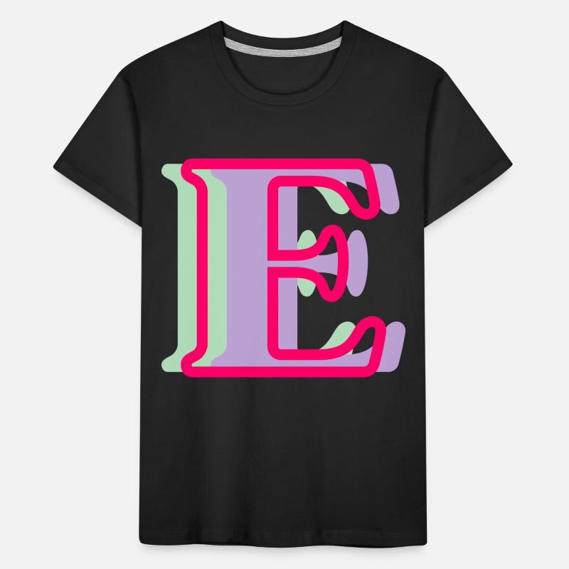 Multicolored letter e - original gift idea Kids' Premium Organic T-Shirt