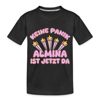 Almina comme nom de femme - T-shirt bio Premium Enfant - noir - Devant