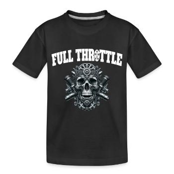 Vollgas - Full Throttle - Kinder Premium Bio T-Shirt - Schwarz - Vorne