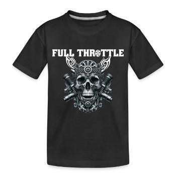 Vollgas - Full Throttle - Kids' Premium Organic T-Shirt - black - Front