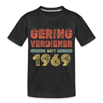 Né en 1969 - T-shirt bio Premium Enfant - noir - Devant