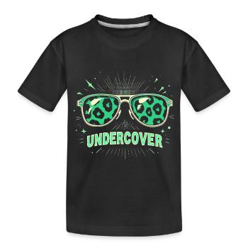 Funny Sunglasses and Undercover Speech Costume - Kids' Premium Organic T-Shirt - black - Front