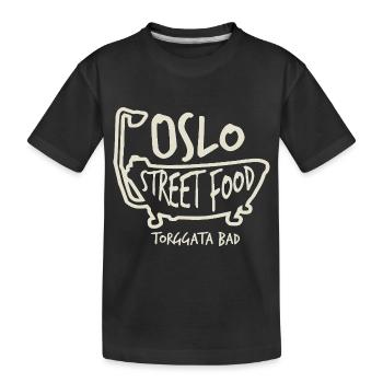 Cuisine de rue à Oslo - T-shirt bio Premium Enfant - noir - Devant