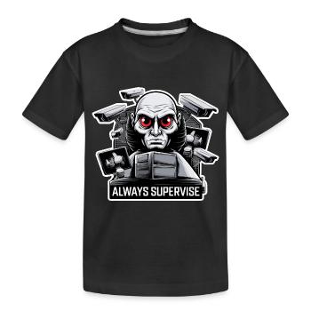 GRAND FRÈRE SUPERVISE TOUJOURS - T-shirt bio Premium Enfant - noir - Devant