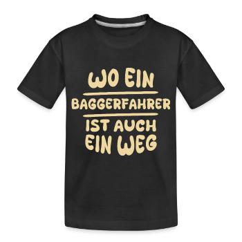 Conducteur d’excavatrice en tant que conducteur d’excavatrice - T-shirt bio Premium Enfant - noir - Devant