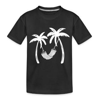 Palms Relax - Kids' Premium Organic T-Shirt - black - Front