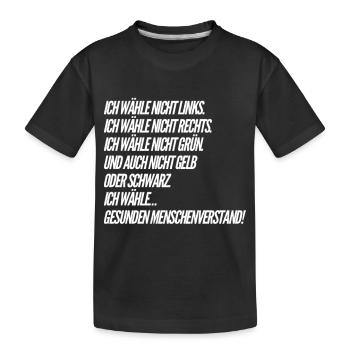 Funny Saying - ELECTIONS - Kids' Premium Organic T-Shirt - black - Front