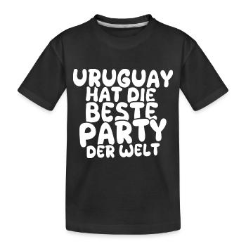 Uruguay - Kids' Premium Organic T-Shirt - black - Front