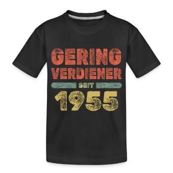 Personnes à faible revenu en 1955 - T-shirt bio Premium Enfant - noir - Devant