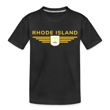 T-shirt Rhode Island Fan – Élégant et unique - T-shirt bio Premium Enfant - noir - Devant