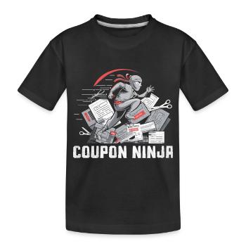 Coupon Ninja Couponer Shopper Économiser de l’argent Couponing - T-shirt bio Premium Enfant - noir - Devant