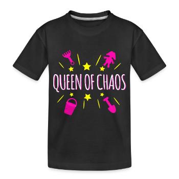 Queen of Chaos - Kids' Premium Organic T-Shirt - black - Front