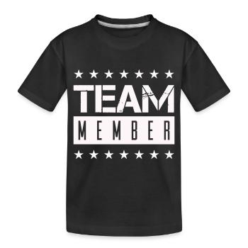 team member - Kinder Premium Bio T-Shirt - Schwarz - Vorne