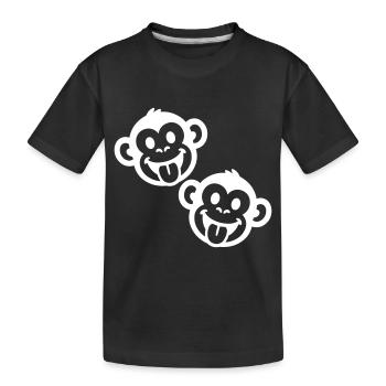 Monkey Party Funny - Kids' Premium Organic T-Shirt - black - Front