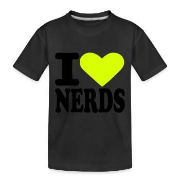 Nerds - Kids' Premium Organic T-Shirt - black - Front