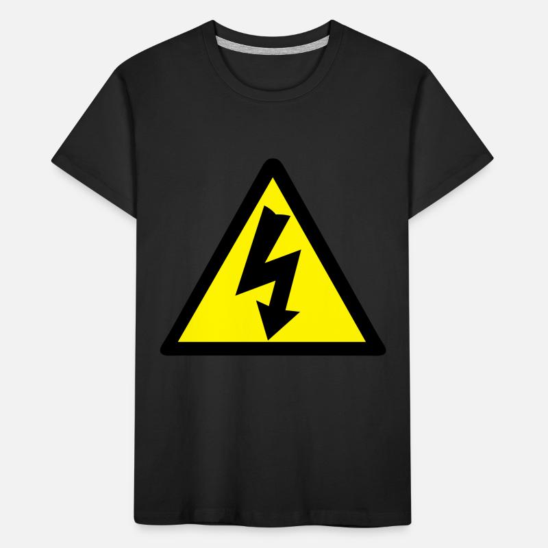 Strom Warnung Kinder Premium Bio T-Shirt