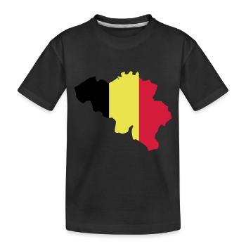 Belgien - Kinder Premium Bio T-Shirt - Schwarz - Vorne