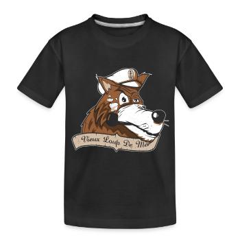 Old Seawolf - Kids' Premium Organic T-Shirt - black - Front