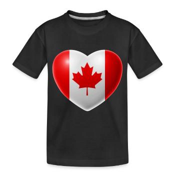 Coeur (Canada / Canada) - T-shirt bio Premium Enfant - noir - Devant