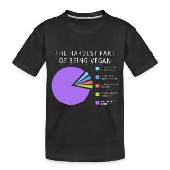 Vegan Statistik - Kinder Premium Bio T-Shirt - Schwarz - Vorne