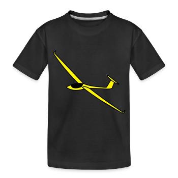 segelflugzeug asw27 - Kinder Premium Bio T-Shirt - Schwarz - Vorne