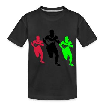 Rugby, Sport - Kinder Premium Bio T-Shirt - Schwarz - Vorne